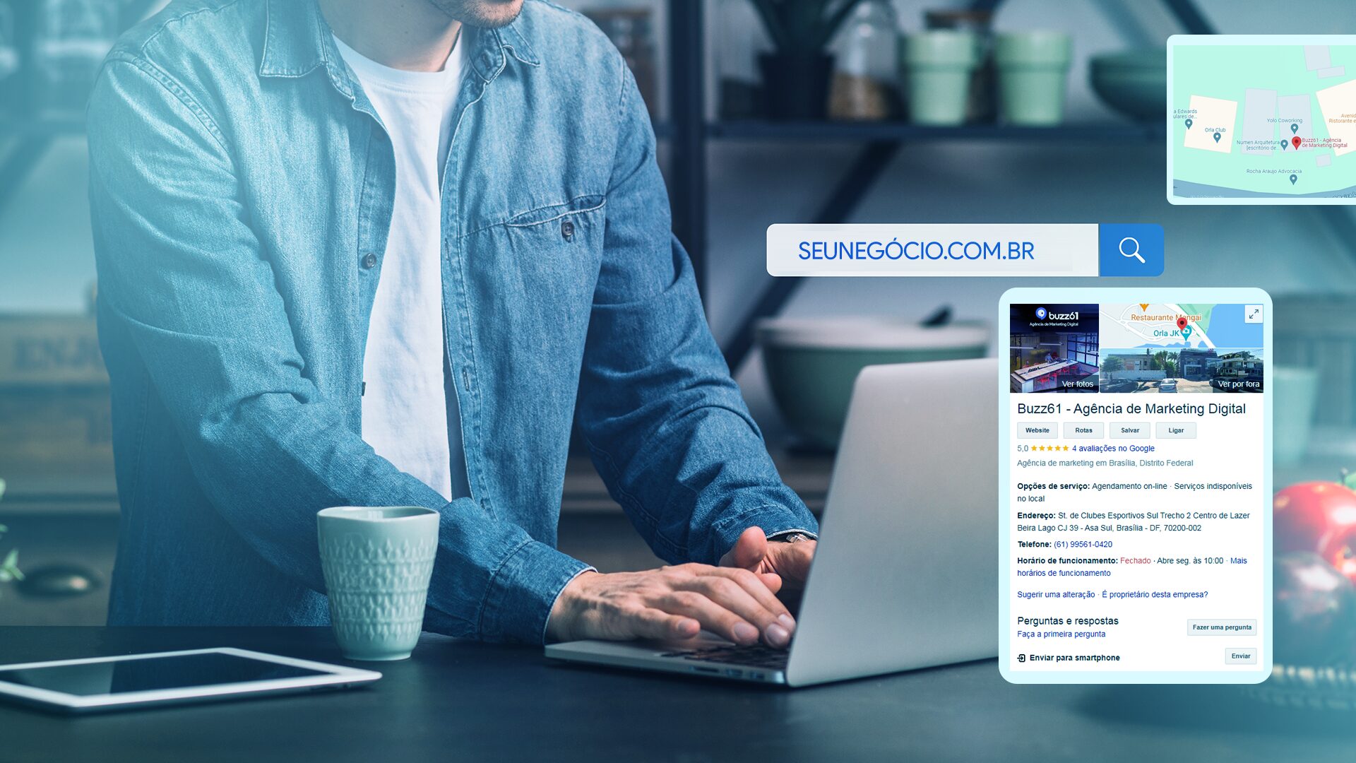 Homem procurando produtos online Buzz61